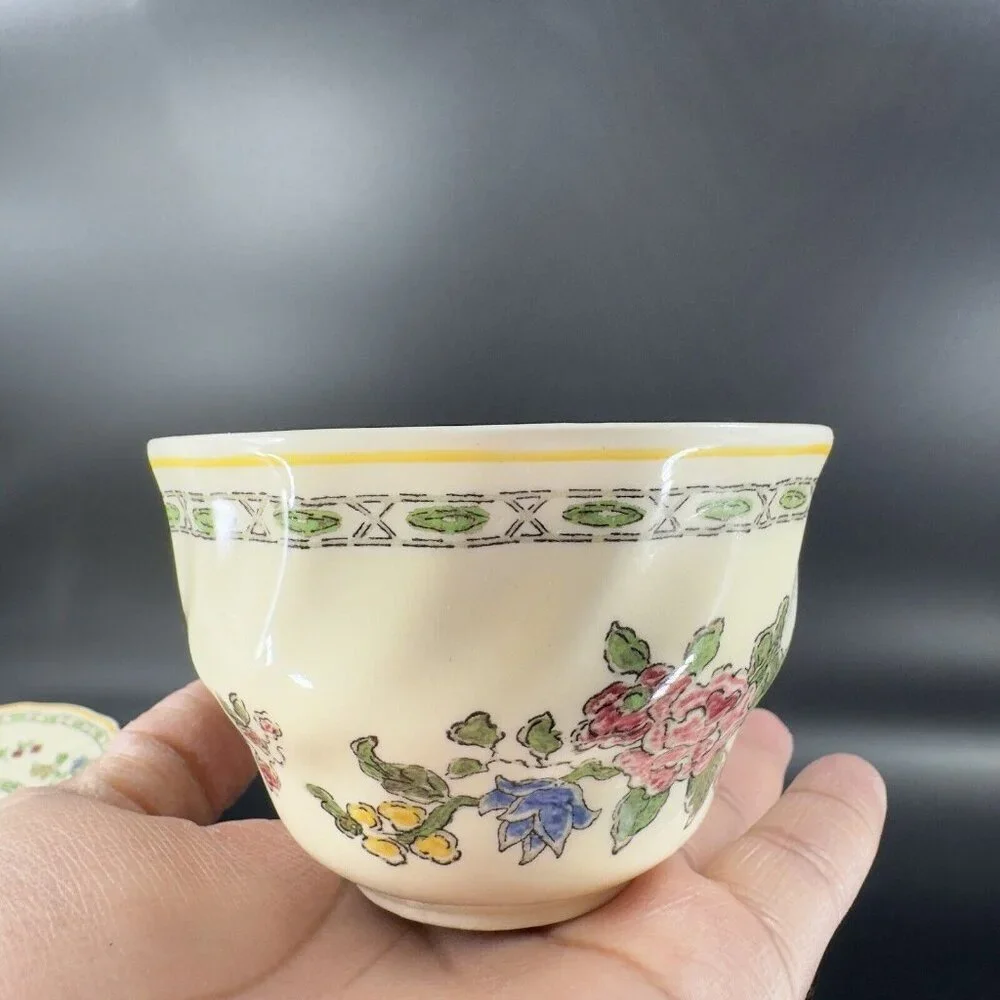 Antique Royal Doulton The Cavendish‎ Porcelain Teacup And Saucer Set England VTG